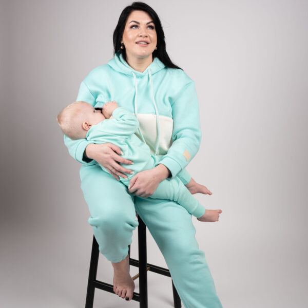 Laisvalaikio kostiumas maitinančioms mamoms Mint Cloud